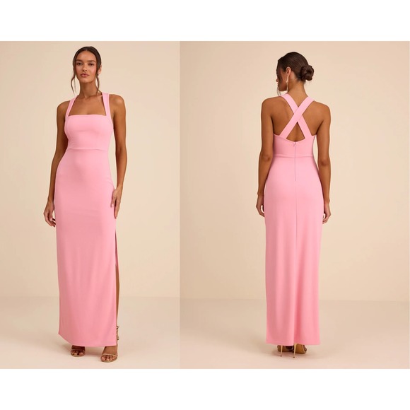 Lulus Dresses & Skirts - Lulus Glamorous Dedication Light Pink Sleeveless Column Maxi Dress Size XXS